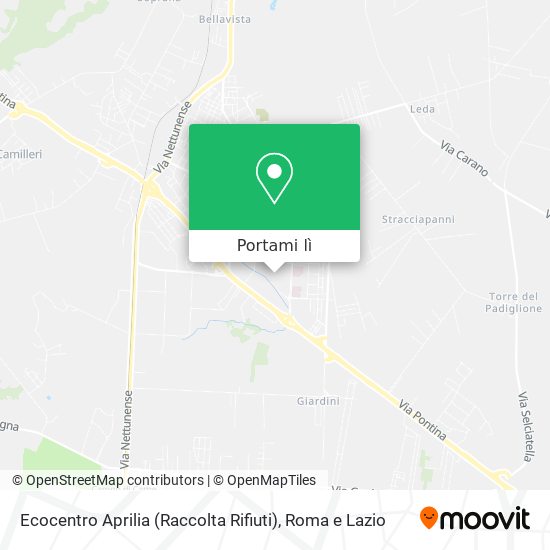 Mappa Ecocentro Aprilia (Raccolta Rifiuti)