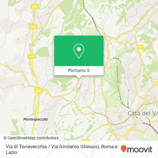 Mappa Via di Torrevecchia / Via Girolamo Ghinucci