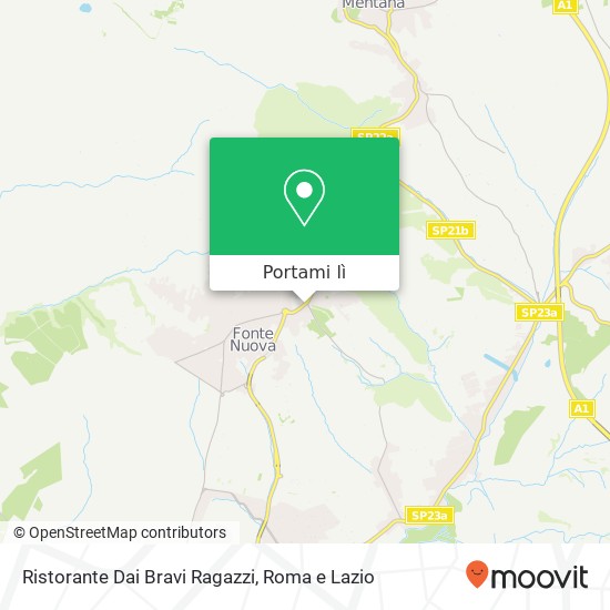 Mappa Ristorante Dai Bravi Ragazzi