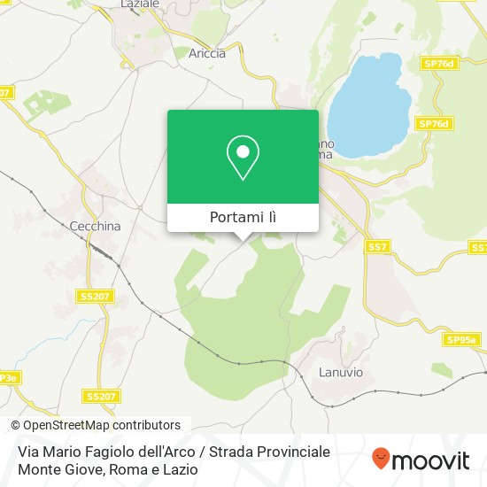 Mappa Via Mario Fagiolo dell'Arco / Strada Provinciale Monte Giove