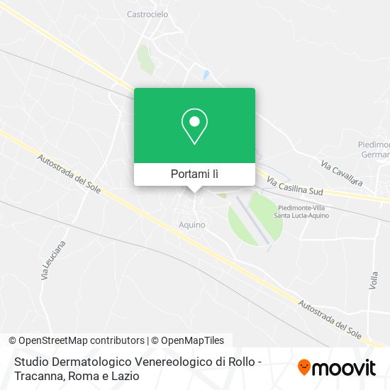 Mappa Studio Dermatologico Venereologico di Rollo - Tracanna