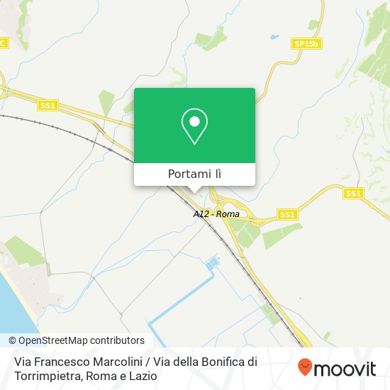 Mappa Via Francesco Marcolini / Via della Bonifica di Torrimpietra