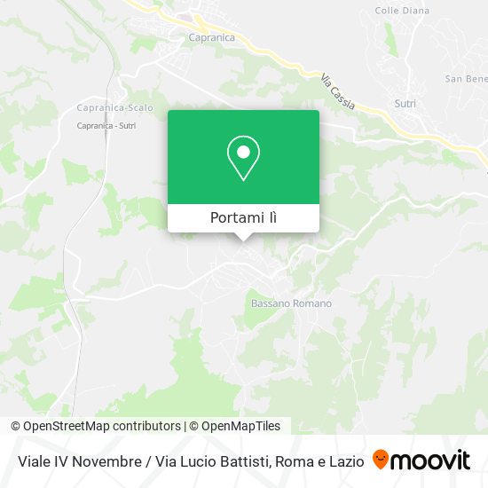 Mappa Viale IV Novembre / Via Lucio Battisti