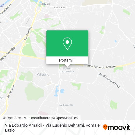 Mappa Via Edoardo Amaldi / Via Eugenio Beltrami