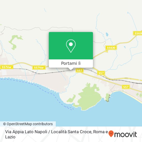 Mappa Via Appia Lato Napoli / Località Santa Croce