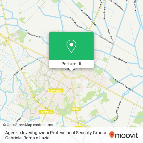 Mappa Agenzia Investigazioni Professional Security Grossi Gabriele