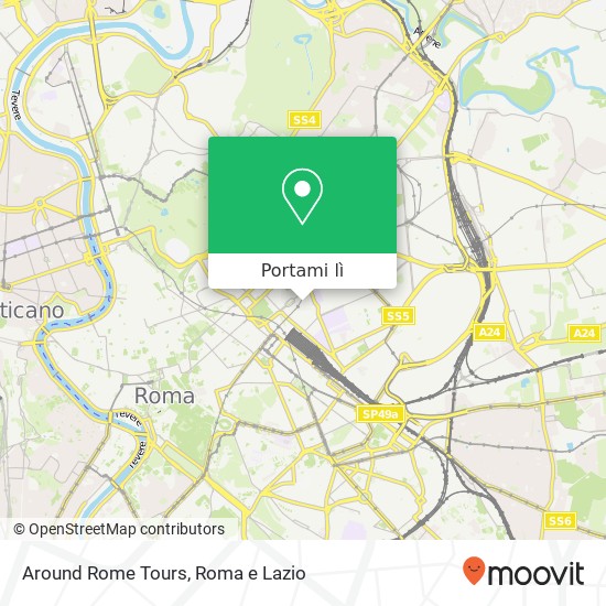 Mappa Around Rome Tours