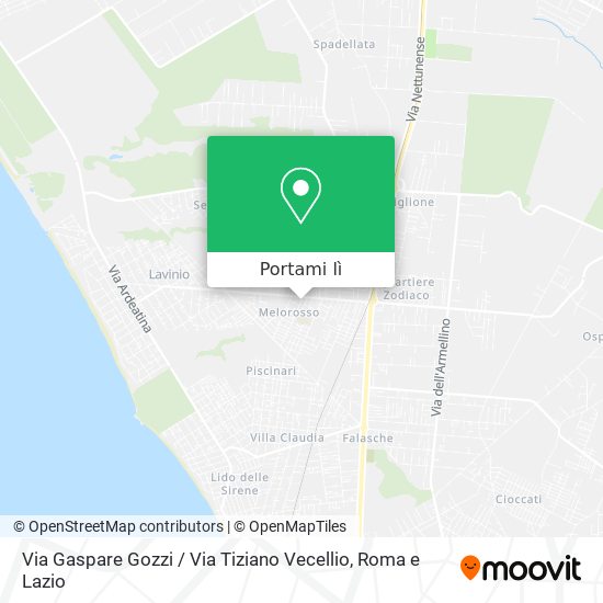 Mappa Via Gaspare Gozzi / Via Tiziano Vecellio