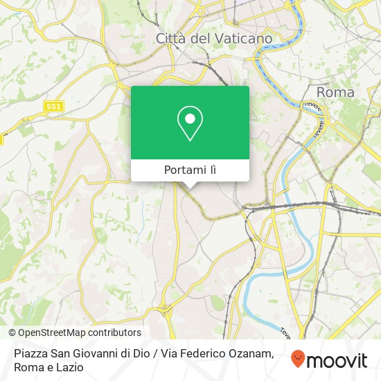 Mappa Piazza San Giovanni di Dio / Via Federico Ozanam