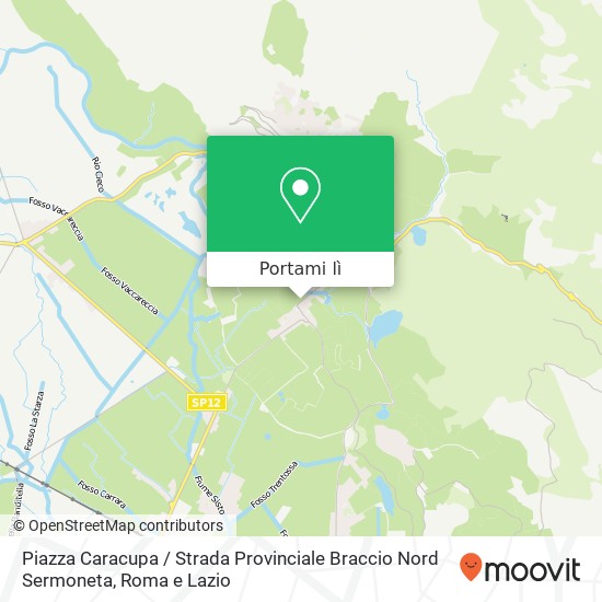 Mappa Piazza Caracupa / Strada Provinciale Braccio Nord Sermoneta