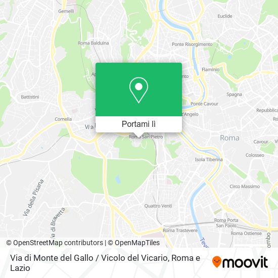 Mappa Via di Monte del Gallo / Vicolo del Vicario