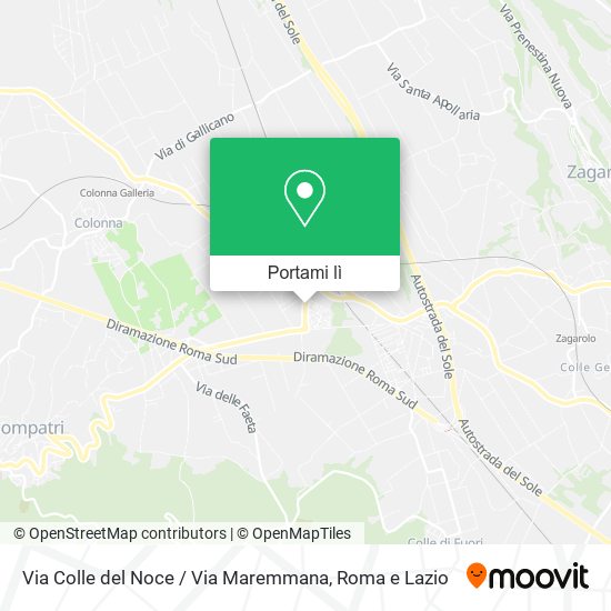Mappa Via Colle del Noce / Via Maremmana