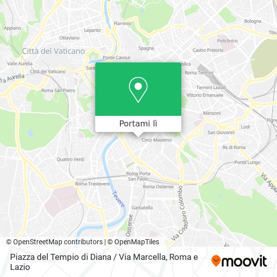 Mappa Piazza del Tempio di Diana / Via Marcella