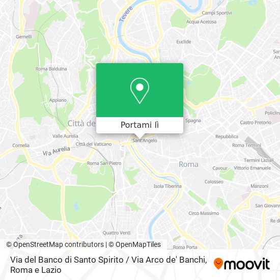 Mappa Via del Banco di Santo Spirito / Via Arco de' Banchi