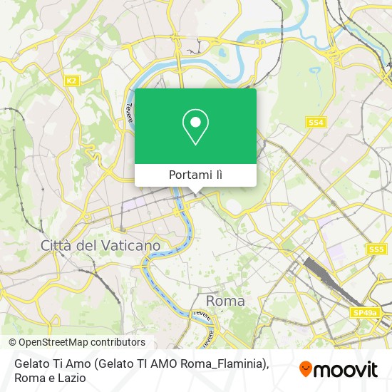 Mappa Gelato Ti Amo (Gelato TI AMO Roma_Flaminia)