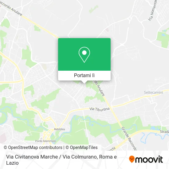 Mappa Via Civitanova Marche / Via Colmurano