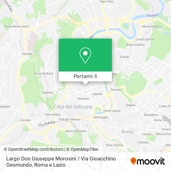 Mappa Largo Don Giuseppe Morosini / Via Gioacchino Gesmundo