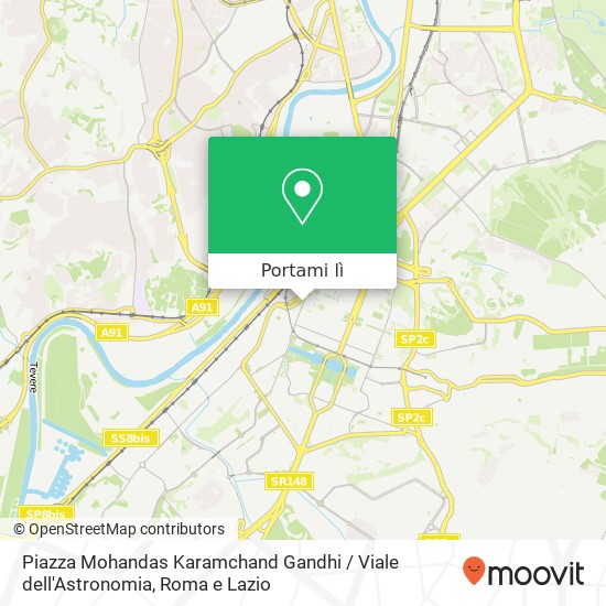Mappa Piazza Mohandas Karamchand Gandhi / Viale dell'Astronomia
