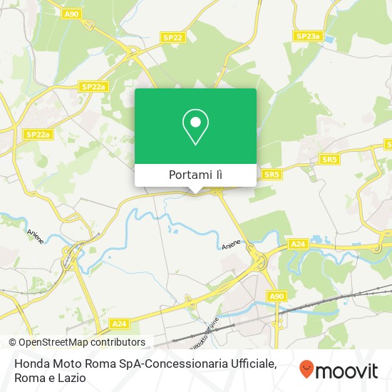 Mappa Honda Moto Roma SpA-Concessionaria Ufficiale