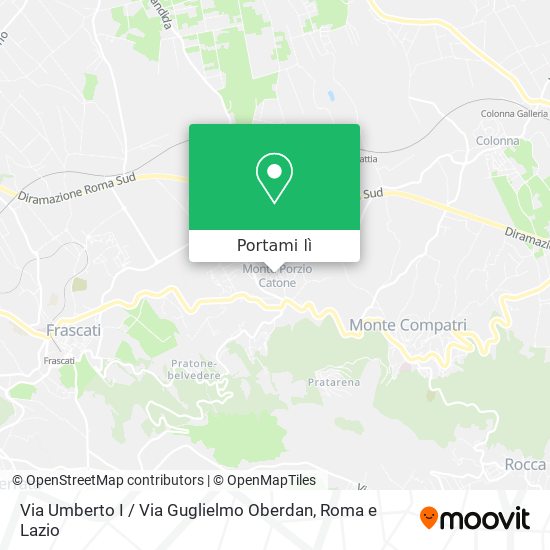 Mappa Via Umberto I / Via Guglielmo Oberdan