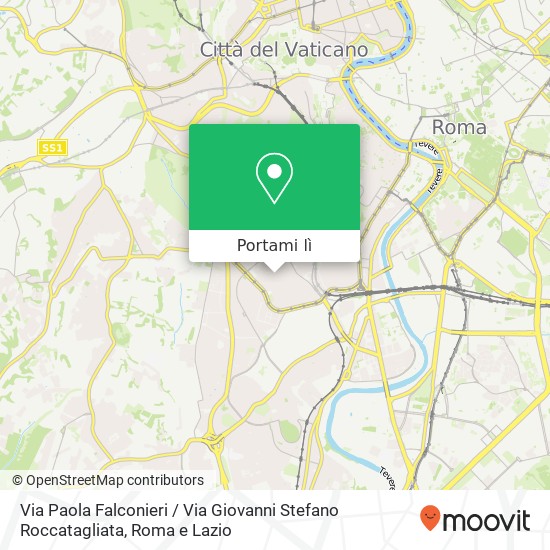 Mappa Via Paola Falconieri / Via Giovanni Stefano Roccatagliata
