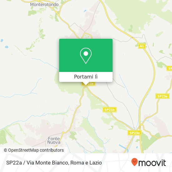 Mappa SP22a / Via Monte Bianco