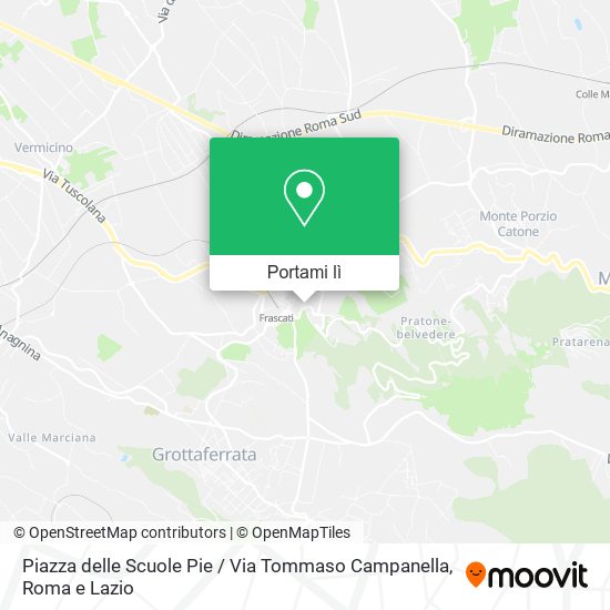 Mappa Piazza delle Scuole Pie / Via Tommaso Campanella