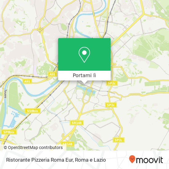 Mappa Ristorante Pizzeria Roma Eur