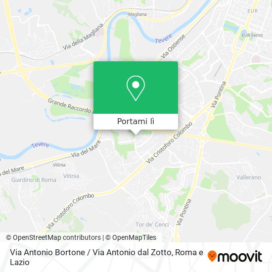 Mappa Via Antonio Bortone / Via Antonio dal Zotto