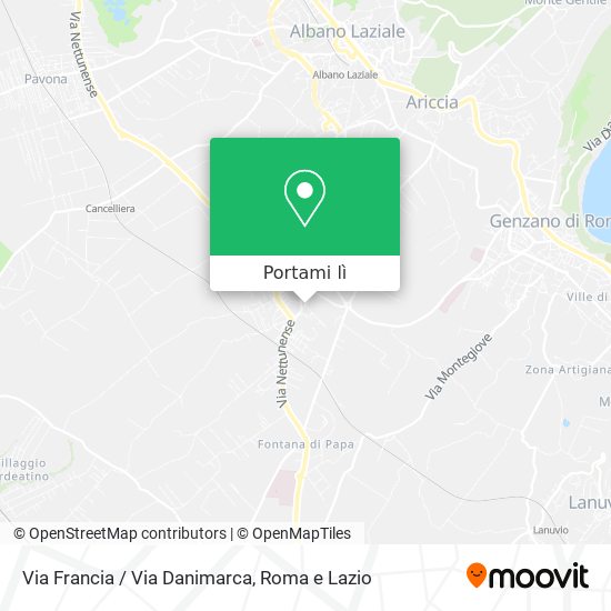 Mappa Via Francia / Via Danimarca