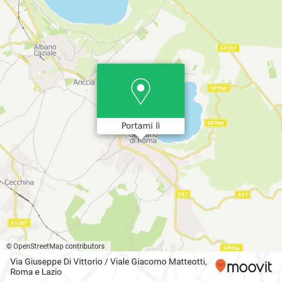 Mappa Via Giuseppe Di Vittorio / Viale Giacomo Matteotti