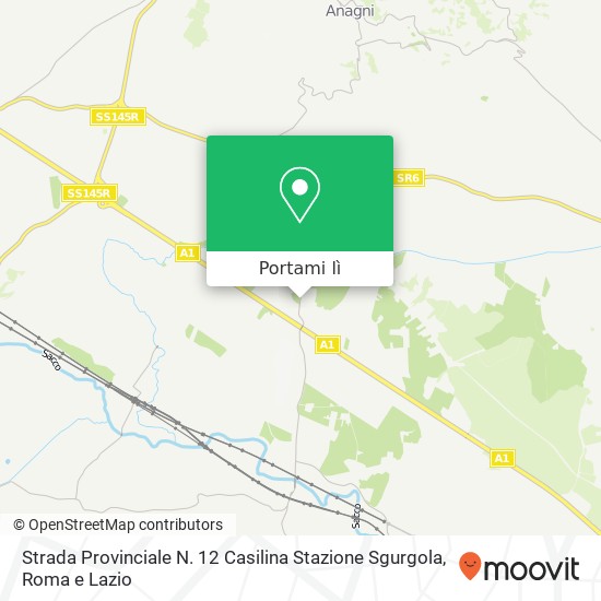 Mappa Strada Provinciale N. 12 Casilina Stazione Sgurgola