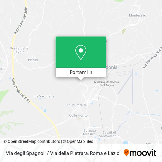 Mappa Via degli Spagnoli / Via della Pietrara