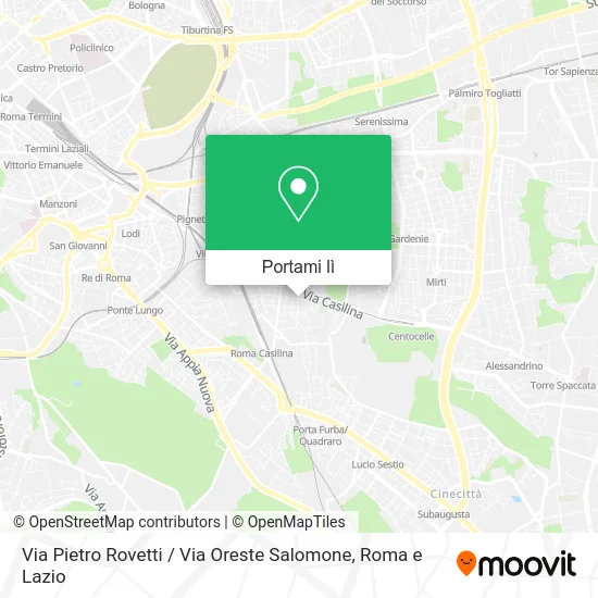 Mappa Via Pietro Rovetti / Via Oreste Salomone
