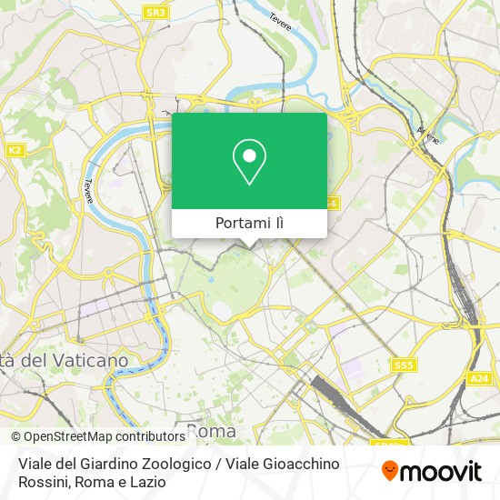 Mappa Viale del Giardino Zoologico / Viale Gioacchino Rossini