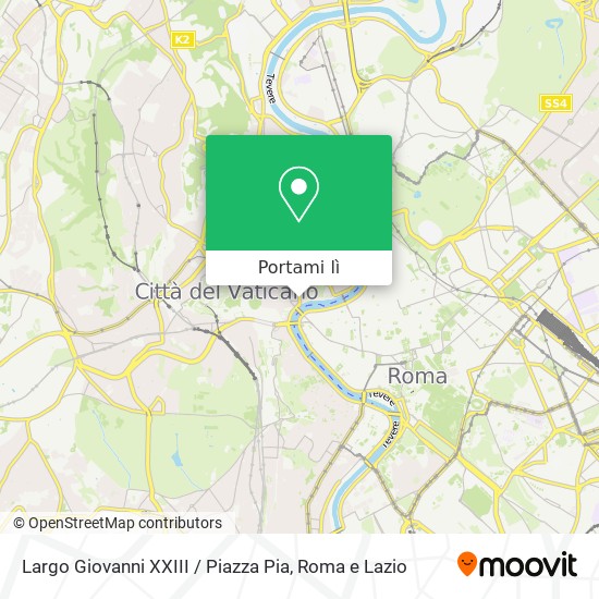 Mappa Largo Giovanni XXIII / Piazza Pia