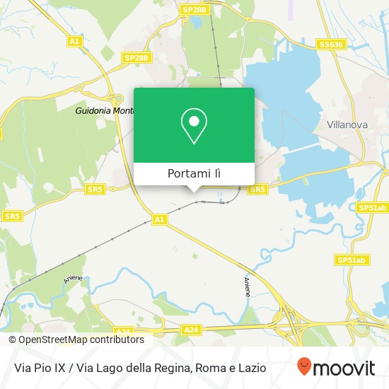 Mappa Via Pio IX / Via Lago della Regina