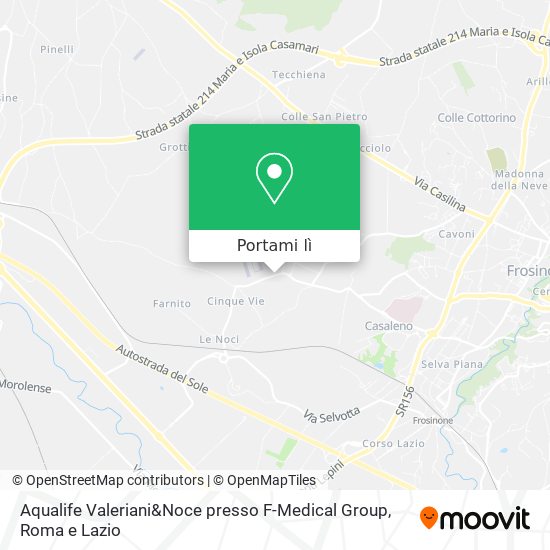 Mappa Aqualife Valeriani&Noce presso F-Medical Group