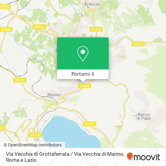 Mappa Via Vecchia di Grottaferrata / Via Vecchia di Marino