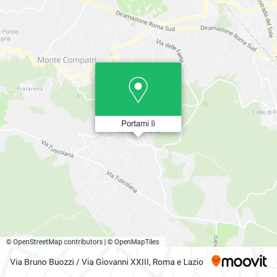 Mappa Via Bruno Buozzi / Via Giovanni XXIII