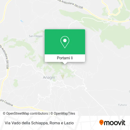 Mappa Via Vado della Schiappa