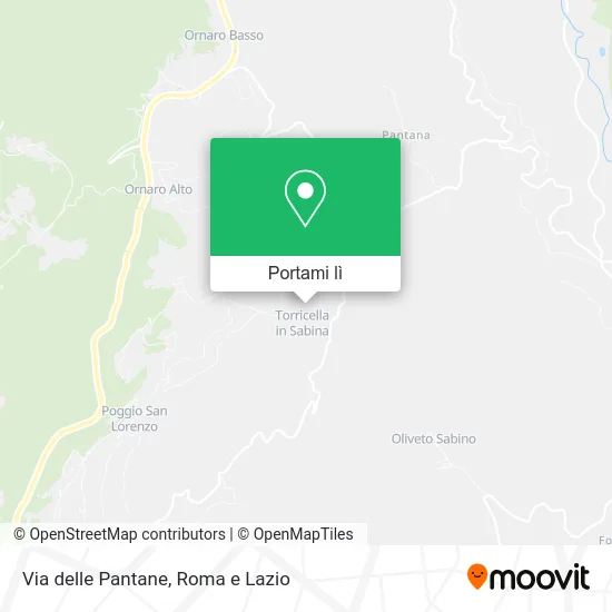 Mappa Via delle Pantane