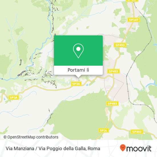 Mappa Via Manziana / Via Poggio della Galla