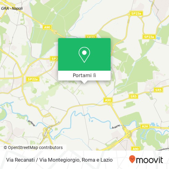 Mappa Via Recanati / Via Montegiorgio