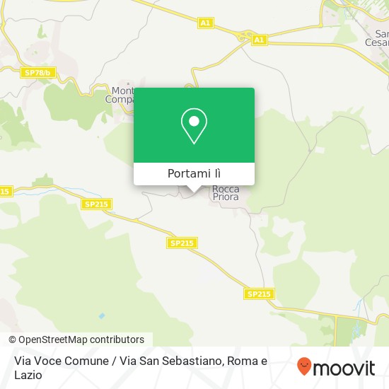 Mappa Via Voce Comune / Via San Sebastiano