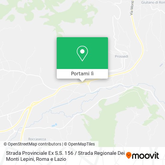 Mappa Strada Provinciale Ex S.S. 156 / Strada Regionale Dei Monti Lepini