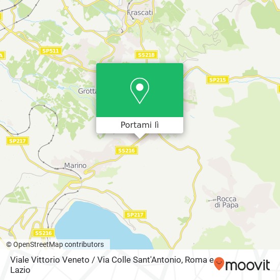 Mappa Viale Vittorio Veneto / Via Colle Sant'Antonio