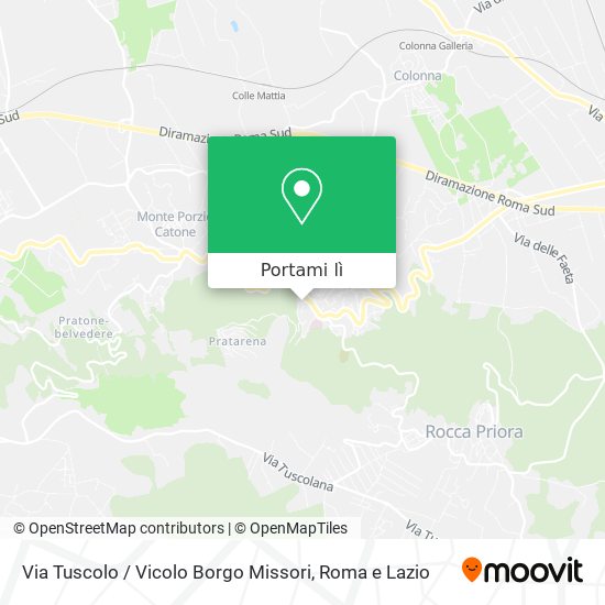 Mappa Via Tuscolo / Vicolo Borgo Missori