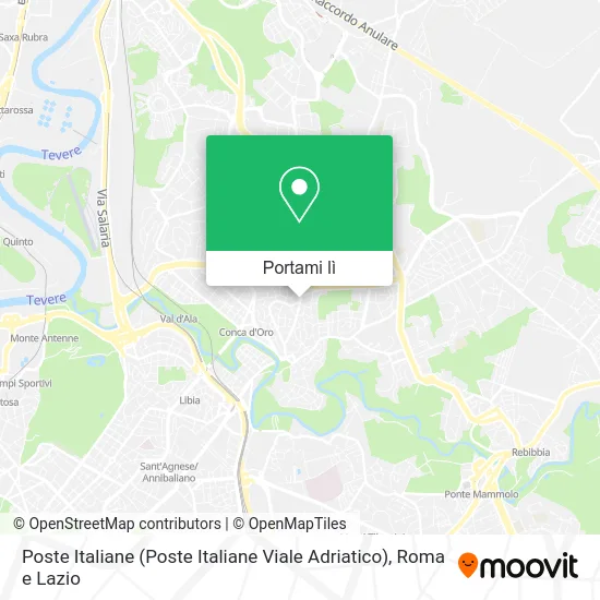 Mappa Poste Italiane (Poste Italiane Viale Adriatico)