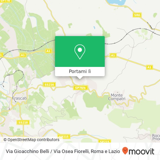 Mappa Via Gioacchino Belli / Via Osea Fiorelli